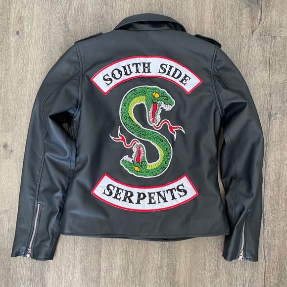 RIVERDALE South Side Serpents Faux Leather Jacket Small - Picture 8 of 12